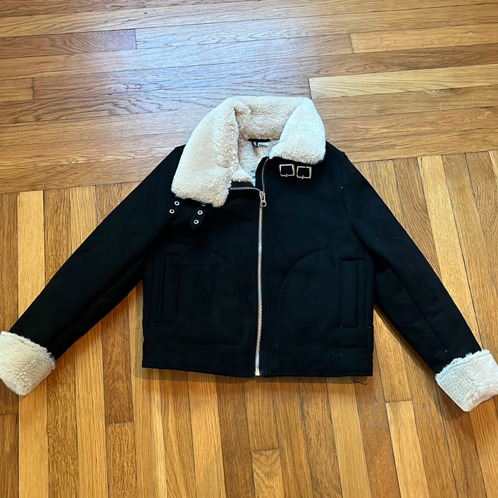 Black Fur-Lined Jacket